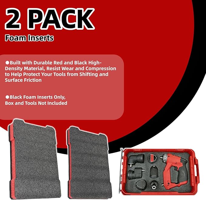 Foam Inserts for Milwaukee Tool Box, Compatible with 48-22-8435, Includes DIY Cut-to-Fit Foam Kit with White Marker Pen, Utility Knife, and Hole Punch