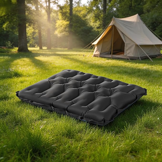 HiiPeak Inflatable Seat Cushion, Lightweight Stadium Seat Pad Camping Air Seat Cushion for Bleachers Backpacking Hiking Airplane Office Car Sports Events Concert