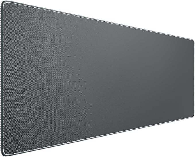 Reniteco Waterproof Large Gaming Mouse Pad with Durable Stitched Edges, Non-Slip Rubber Base, Grainy Jacquard Mouse Mat Desk Pad for Home Office Gaming, 35.4''x15.7''x0.12'', Matte Gray