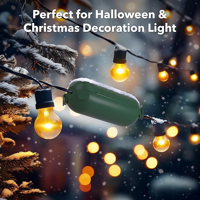 BN-LINK [4-Pack] Outdoor Extension Cord Safety Cover, Weather Resistant Seal Housing with 4 Latches, Electrical Connection Box for Outside Plugs, Soclets, String Lights & Tools (2PK Black&2PK Green)