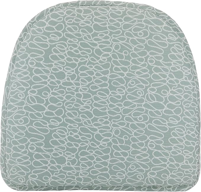 Klear Vu Raindrop The Gripper Non Slip Chair Cushions, Soft & Comfortable Seat Pad, Sitting Pillow for Kitchen, Dining or Office, 4 Count (Pack of 1), Scribble Spa