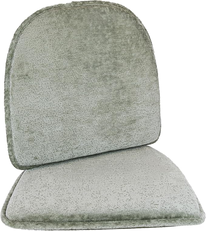 Klear Vu Raindrop The Gripper Non Slip Chair Cushions, Soft & Comfortable Seat Pad, Sitting Pillow for Kitchen, Dining or Office, 2 Count (Pack of 1), Celadon