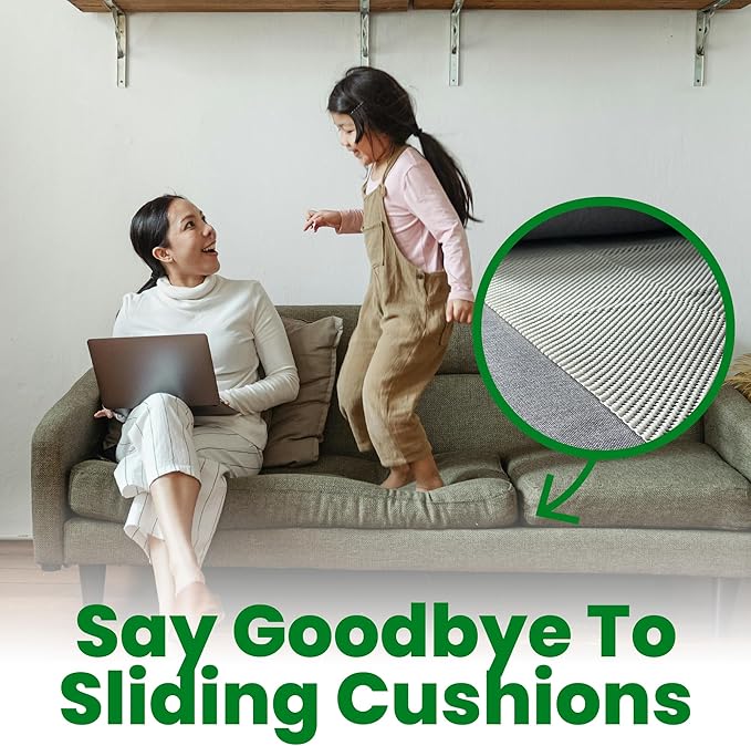 ECOHomes Couch Cushion Grip Pad, Couch Cushion Non Slip Pads Keep Sofa Cushions from Sliding - Anti Slip Sofa & Patio Grips Mattress Gripper Stopper Stop Slide & Prevent Sliding (Loveseat, 22" by 47")