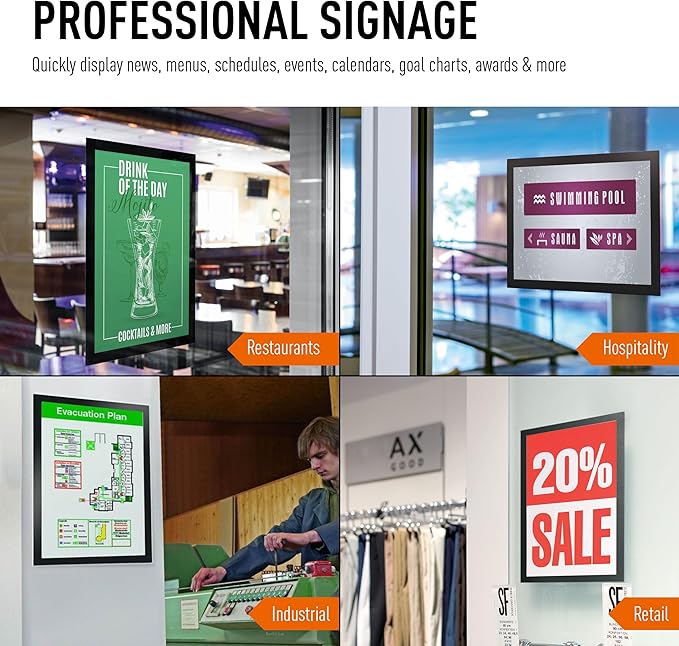 Durable Duraframe Self-Adhesive Magnetic Frame Black - Letter Size 8.5" x 11" - Document Frame For Internal Signage - Self-Adhesive Attachment - Pack of 2