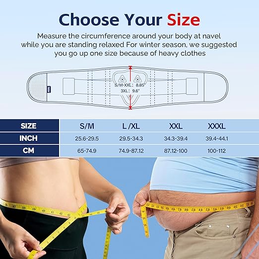FEATOL Back Brace for Men Lower Back, Lumbar Support Belt- Back Pain, Adjustable Support Straps with Removable Lumbar Pad for Heavy Lifting Work, Black, Plus Size 3XL