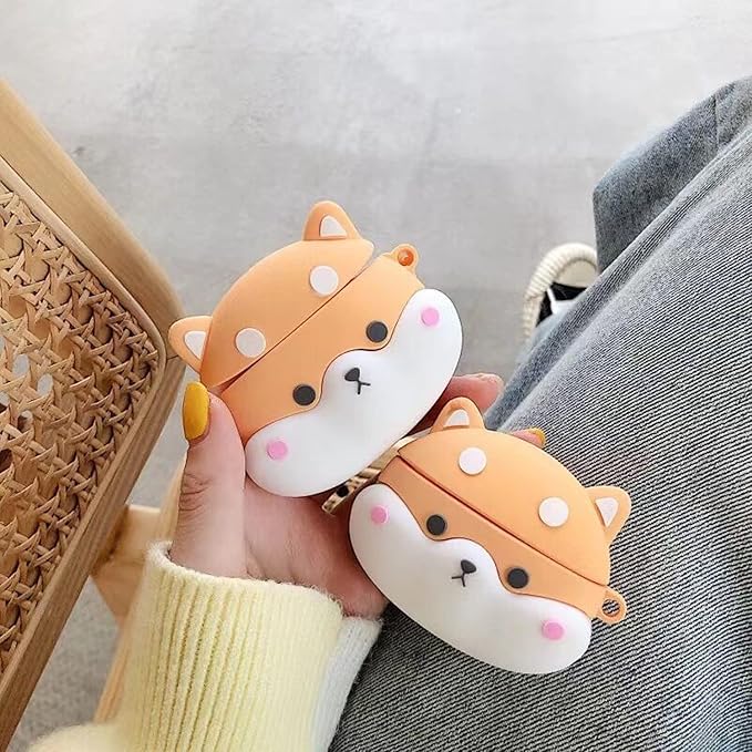 LiWerlly Cute Beat Studio Buds/Buds Plus Case, Funny 3D Cartoon Kawaii Dog Cool New Beat Studio Buds + Cover Skin with Cleaning Kit & Keychain for Beat Studio Earbuds for Boys Girl Kid Teen, Corgi