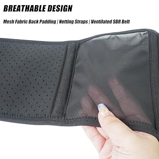 Luwint Lower Back Brace for Pain Relief Support, Lumbar Support Belt with Metal Splint & Adjustable Straps, Breathable Waist Belt for Work Gym Weight Lifting