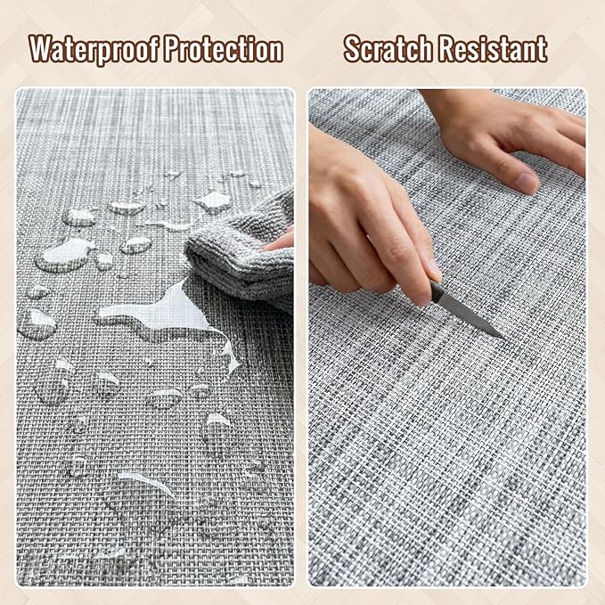 Wansimoo Office Chair Mat for Hardwood and Tile Floor, 48"x60" Floor Mat, Heavy Duty Computer Gaming Chair Mat, Anti-Slip, Non- Curve, Desk Chair Mat,Floor Protector for Home Office(Grey)