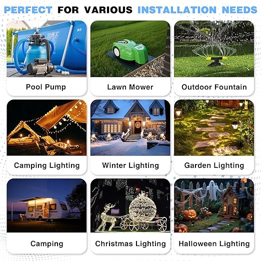 Flemoon [3 Pack] Outdoor Extension Cord Safety Cover, IPX4 Weatherproof Electrical Box to Protect Outdoor Outlet, Plug, Socket, Halloween, Christmas Holiday Decoration Light, Green