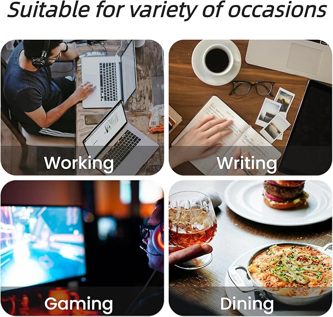 Desk Pad Mat Dual-Sided Natural Cork and PU Leather Non-Slip Water-Resistant Desk Matt for Desktop