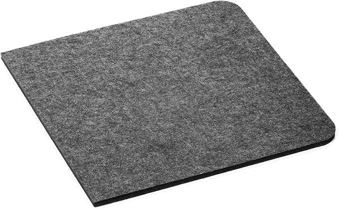 Durable Effect Soft Felt Office Desk Mat - 27.5" x 13" Inches - Gray Desk Pad Mat with Phone Holder Made of Recycled PET Flet - Foldable and Portable