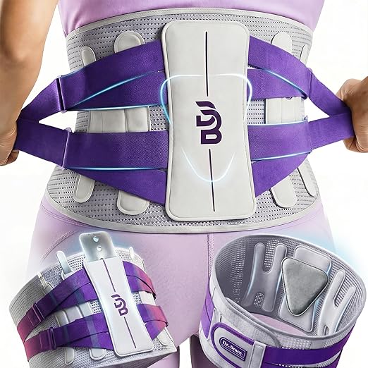 DR. BRACE® Lower Back Brace for Men & Women for Lower Back Pain Relief, Revolutionary Versatile Splints System & Removable Lumbar Pad, Adjustable & Breathable Back Support Brace (47.2-53.1″)