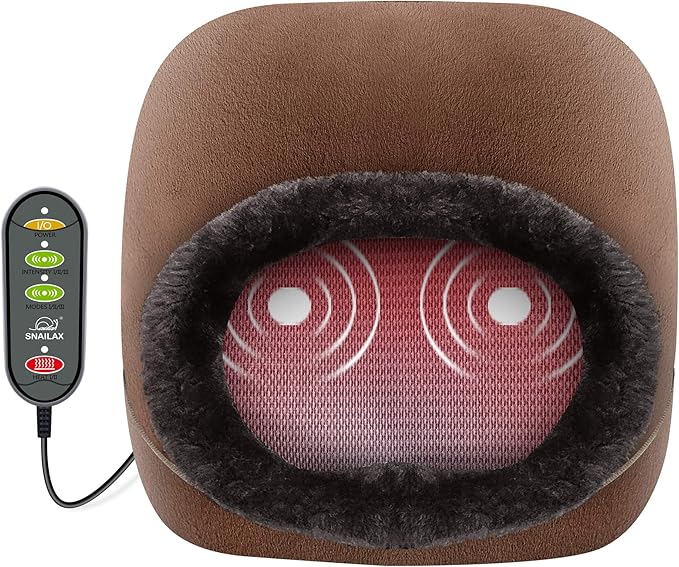 Snailax 3-in-1 Foot Warmer & Back Massager and Foot Massager with Heat, Foot Heater with Vibration Massage and 2 Settings Heat, Feet Warmers Massager for Foot,Leg,Back