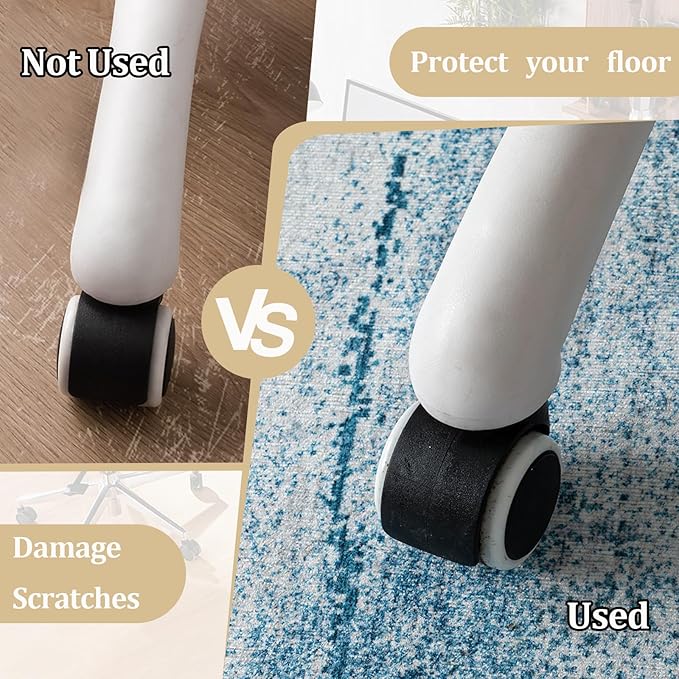 Office Chair Mat for Hardwood Floor, 60"x45" Easy Glide Computer Chair Mat Protector for Rolling Chair Under Desk Rug Nonslip Backing, Machine Wash