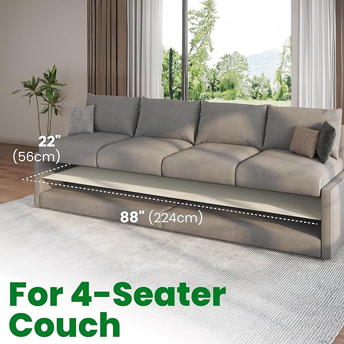 ECOHomes Couch Cushion Grip Pad, Couch Cushion Non Slip Pads Keep Sofa Cushions from Sliding - Anti Slip Sofa & Patio Grips Mattress Gripper Stopper Stop Slide & Prevent Sliding (4 Seater - 22" x 88")