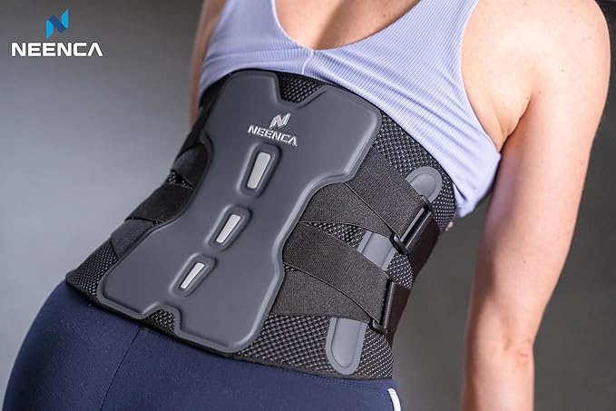 NEENCA Lower Back Brace for Lower Back Pain Relief, Medical Grade Lumbar Support Belt for Women Men, Herniated Disc,Lumbar Strain,Sciatica, Scoliosis (Black, Medium)