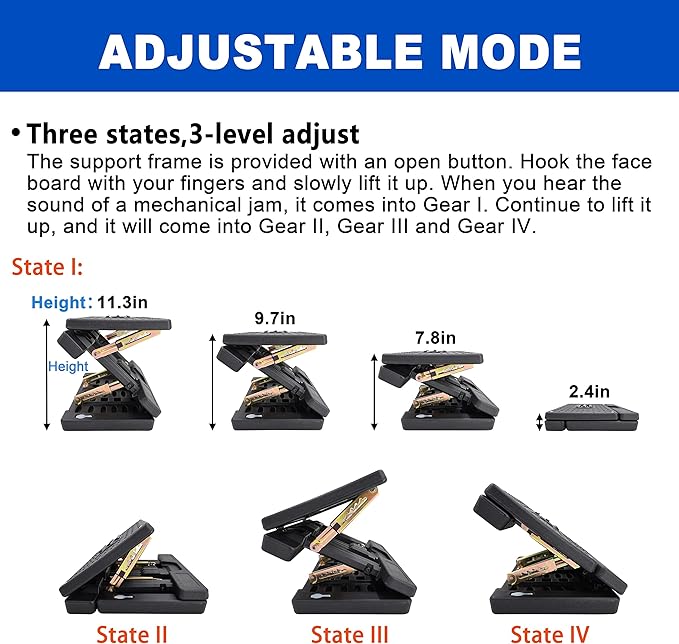 Under Desk Footrest - Detachable Memory Foam Cushion & Massage Roller, Tool-Free Height & Angle Adjustable Foot Stool, Ergonomic Leg Rest for Office, Home & Gaming Comfort, (Black Plus)