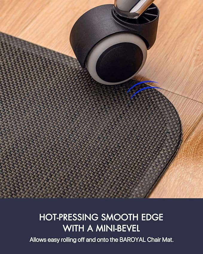 Office Chair Mat for Hardwood Floor Under Desk Computer Rolling Chair Mat for Wood/Tile Floor Non-Slip Heavy Duty Desk Rug PVC Plastic Hard Floor Protector 46"x 72" (Espresso)