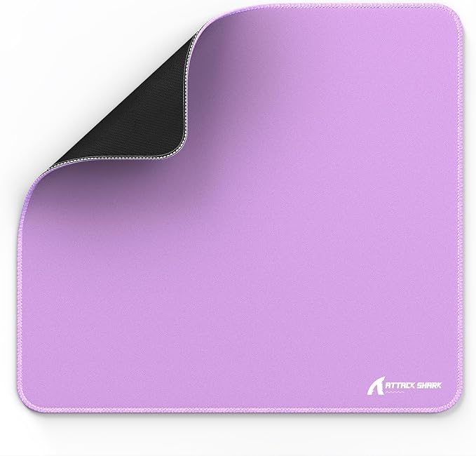 ATTACK SHARK CM02 Gaming Mouse Pad for Esports Speed Large Mouse mats for Desk Waterproof Surface Stitched Edges and Anti-Slip Rubber Base Size L Laminate 17.72” x 15.75” x 0.16” Purple