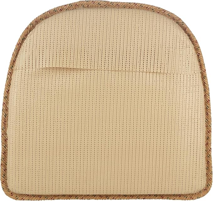 Klear Vu Raindrop The Gripper Non Slip Chair Cushions, Soft & Comfortable Seat Pad, Sitting Pillow for Kitchen, Dining or Office, 8 Count (Pack of 1), Natural
