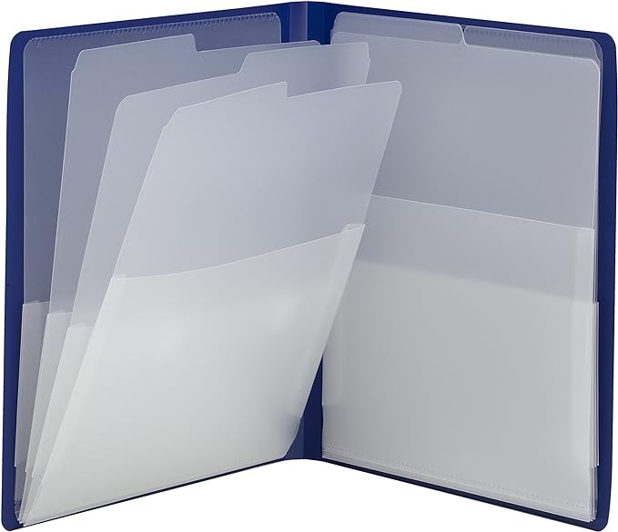 Smead Organized Up Multi Pocket Organizer, Eight Pockets, Letter Size, Dark Blue