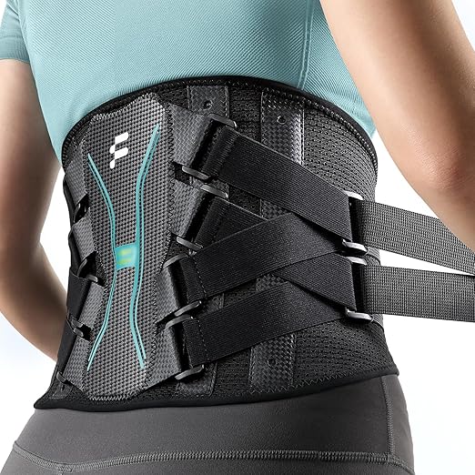 Back Brace for Women Men, Reinforced 3D Lumbar Support Pad, 4 Carbon Fiber Splints, Ultra-thin Air Mesh, Wear for Under Clothes, for Lower Back Pain Relief, Sciatica, Posture, Lifting, Size XXL