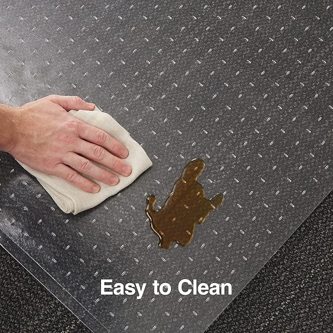 Staples Office Chair Mat, Clear Floor Mats, Low-Pile Carpets, 48 x 36 Inch, Smooth Glide