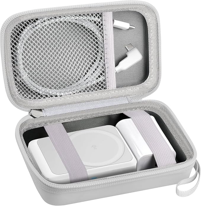 ANKHOH Case for Anker MagGo for Ucomx 3-in-1 for MagGo UFO Charging Station,for Augnner for Iseyyox for Apple MagSafe Duo for LISEN Wireless Charger Foldable Magnetic Charging Stand Storage Box- White