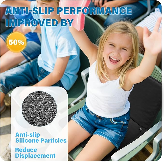 SPRING SEAON Large Gel Seat Cushion for Pressure Relief – Honeycomb Buffer Design with Extra Thick Filling, Anti-Slip Bottom, Perfect for Long Sitting, Travel, Airplane and Daily Comfort (Black)