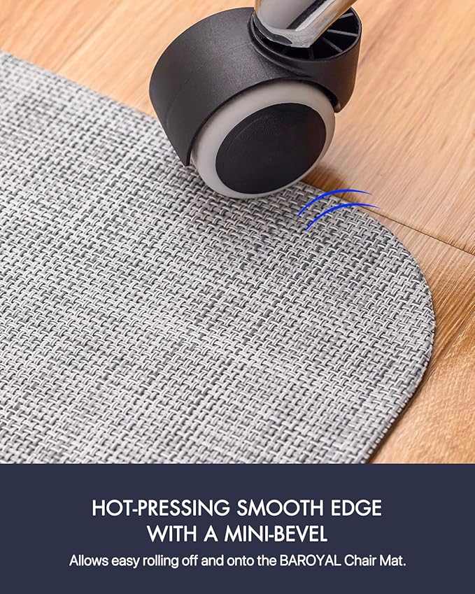 Office Chair Mat for Hardwood Floor Under Desk Computer Rolling Chair Mat for Wood/Tile Floor Non-Slip Heavy Duty Desk Rug PVC Plastic Hard Floor Protector 48" x 60" (Mist)