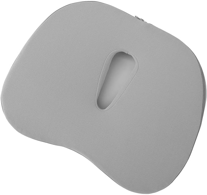 Memory Foam Seat Cushion Breathable Hollow Core Orthopedic Sitting Pillow Pad for Office Car Home (Grey)