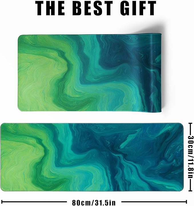 Mouse Pad Desk Pad Mat Extra Large Mousepad Gaming (31.5x11.8 in), Home Office Decor Stitched Edges Smooth Surface Non-Slip Bottom