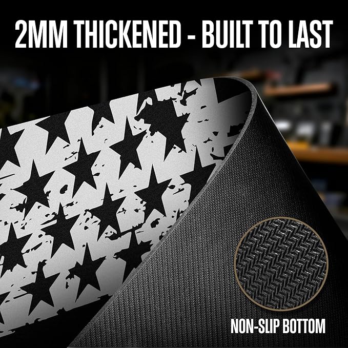Gun Cleaning Mat 20"×12" - Thick Protection, Leak-Proof Surface, Non-Slip Oil Resistant Glock Cleaning Mat,Pistol Cleaning Mat with Detailed Parts Diagram
