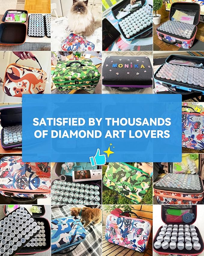 ARTDOT 240 Slots Storage Container for Diamond Art Kits for Adults,Portable Bead Storage Boxes for Diamond Painting Accessories and Tools