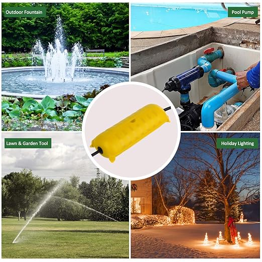 Flemoon Outdoor Extension Cord Safety Cover with Waterproof Protector Seal, Weatherproof Electrical Connection Box for Outdoor Outlets, Plugs, Sockets, Holiday Decorations, Power Tools, Yellow