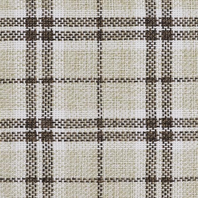 AAAAAcessories D-Shaped Chair Cushions, 2" Thick Dining Chair Pads with Ties and Removable, Machine-Washable Cover, 17" x 16", Set of 4, Yellow Checkered
