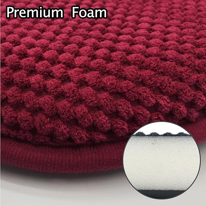 Wine Red Foam Seat Cushions Kitchen Chairs Pads for Dining Chairs 6 Pack Non Slip Patio Seat Cushions Washable U Shaped Soft Thick Large Metal Wooden Chair Cushions,17" x 15"