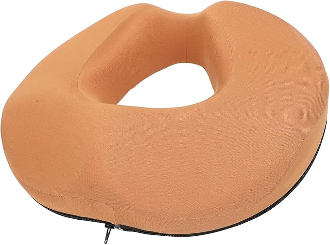 Donut Pillow, Breathable Latex Seat Cushion, Comfortable for Office, Home, Vehicles, Improve Sitting Posture with Pressure Reduce (Orange)