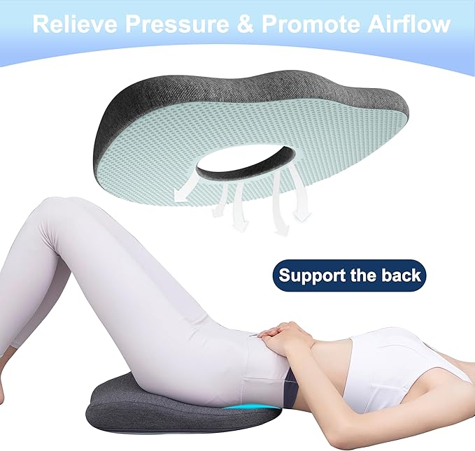 Bed Sore Cushions for Butt, Bedsore Pressure Relief Pillow for Sleeping and Sitting, Donut Pillow for Tailbone Pain, O Shaped Opening Butt Pillows for Sitting Tailbone