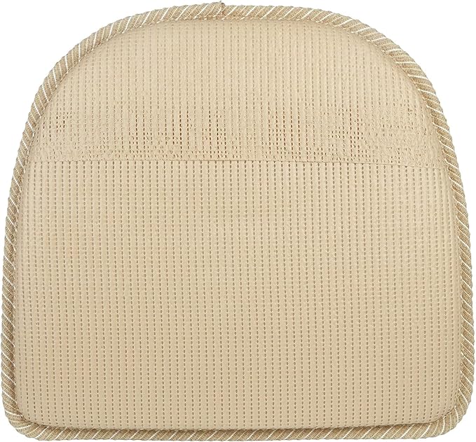 Klear Vu Raindrop The Gripper Non Slip Chair Cushions, Soft & Comfortable Seat Pad, Sitting Pillow for Kitchen, Dining or Office, 6 Count (Pack of 1), 06 Natural