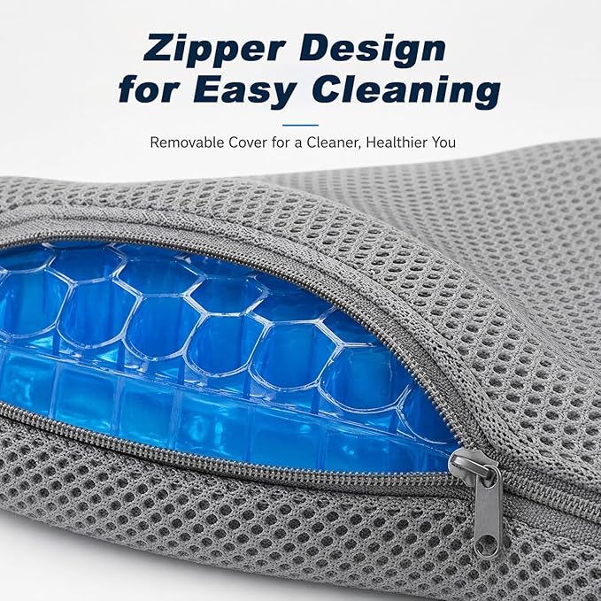 westlyn Gel Seat Cushion, Heavy-Duty Honeycomb Gel Seat Cushion, Suitable for Long Sitting Pressure Relief, Breathable & Soft Non-Slip, Cooling Seat Cushions for Car Seat Office Chair