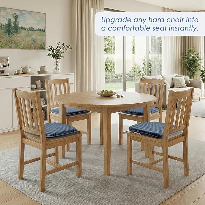 SWEMSTAR Chair Cushions - 15"*17" Kitchen Dining Chair Pads Foam Seat Cushion for Chairs Barstool Cushions Non Slip Seat Pad