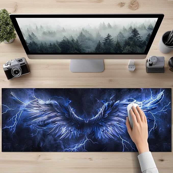 HOMETITUTE Mouse Pad XL Gaming Mousepad 31.5 x 11.8 Inch Large Desk Mat Extended Keyboard Pad Computer Mat Non Slip Surface Waterproof Desk Accessories