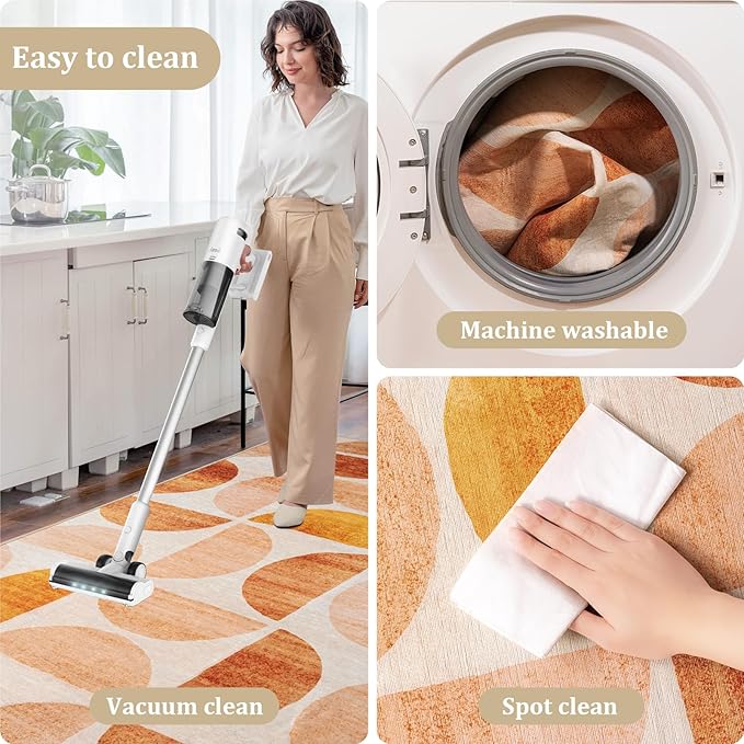 Office Chair Mat for Hardwood Floor, 48"x36" Easy Glide Computer Desk Mat Protector for Rolling Chair Under Desk Rug Nonslip Backing, Machine Wash (Modern)