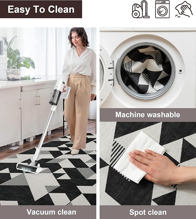 chakme Office Chair Mat for Hardwood Floor, 72"x48" Easy Glide Computer Desk Mat Protector for Rolling Chair Under Desk Rug Nonslip Backing, Machine Wash, (Geometry)