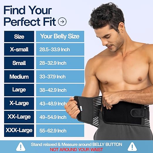 Back Brace for Lower Back Pain Relief | Sciatica Lumbar Support Belt for Men & Women, Adjustable Back Support Brace for Work & Daily Use, All-Day Comfort & Heavy-Duty Compression (X-Large (43-48.9"))