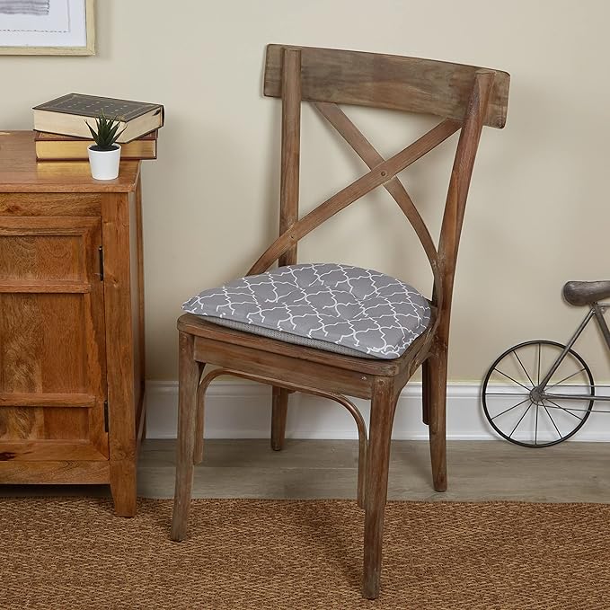Non-Slip Chair Cushions, Assembled in USA, U-Shaped Skid-Proof Seat Pads for Dining Room, Kitchen, Office, 15"x16"