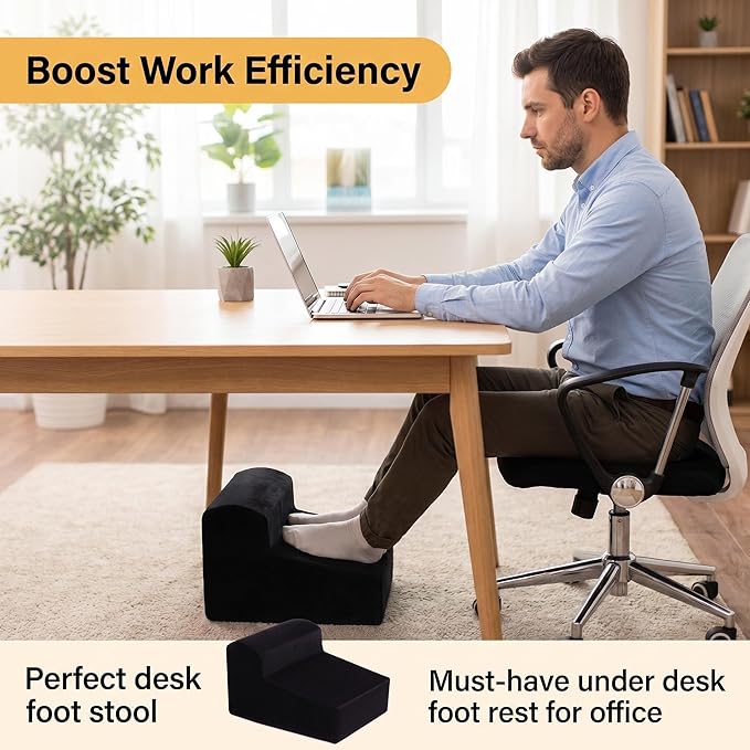 Foot Rest for Under Desk At Work.Ergonomic Foot Rest for Under Desk At Work,Rest for Under Desk Office & Home,Footstool Leg Elevation