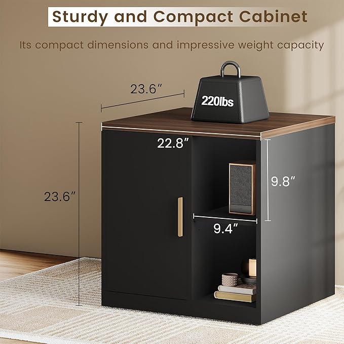 ModernMate Computer Desk with Hutch & File Cabinet, 72.8" Home Office Desk Set with Under Desk Printer Stand, Office Desk with Hutch Built in Power Outlet, USB/Type-C, Black Walnut