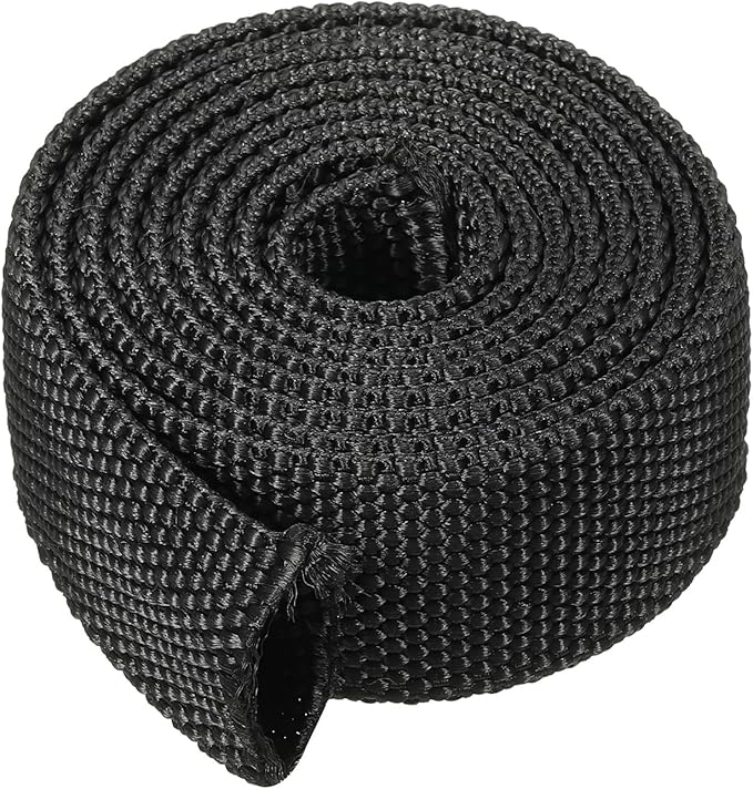 PATIKIL 0.6" Dia 3.3FT Nylon Protective Hose Sleeve, Cable Cover Sheath Protection for Welding Tig Torch Hydraulic Hose, Black